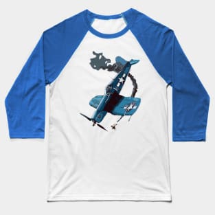 Famous WW2 Planes F4U Corsair Aerial Combat Baseball T-Shirt